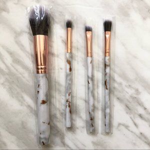 New White Marble Print Handle Makeup Brush Set